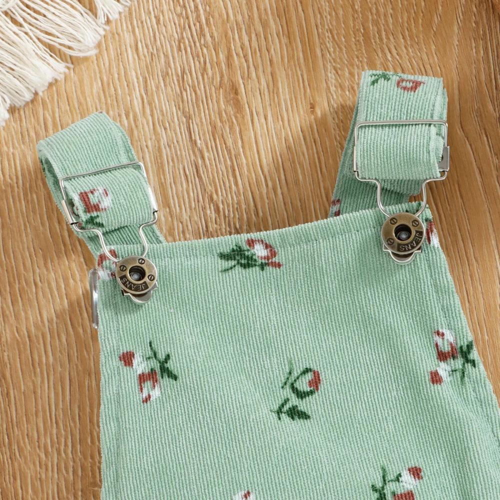 Conjuntinho Infantil Hana Blusa e Jardineira Verde