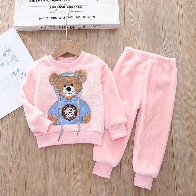 Conjunto de frio infantil Urso Azulão - Rosa