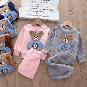 Conjunto de frio infantil Urso Azulão - Rosa