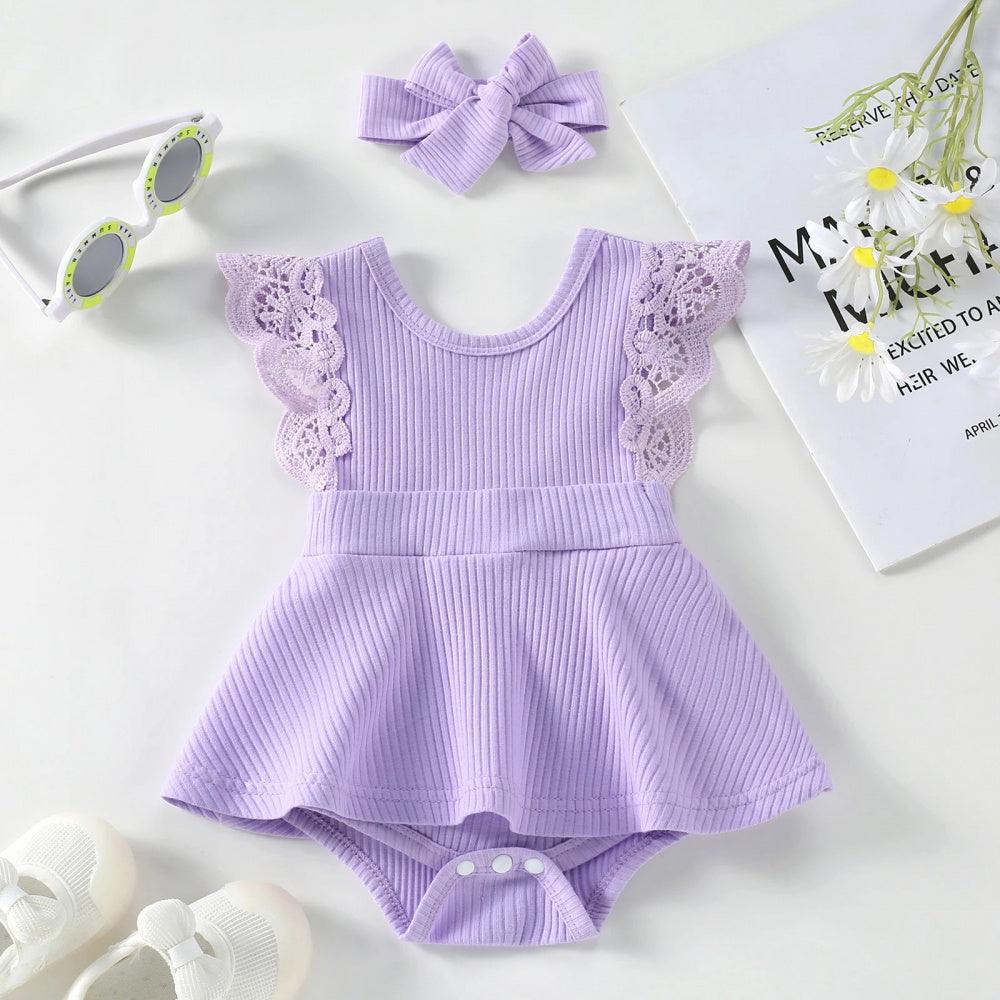 Vestidinho Sisi com Rendas Roxo