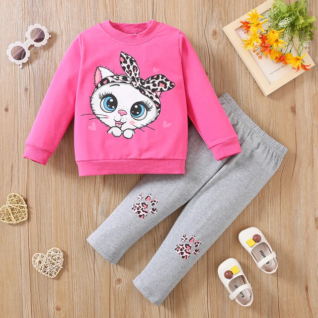 Conjunto de Frio Infantil Gatinho Cinza