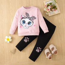 Conjunto de Frio Infantil Gatinho Rosinha