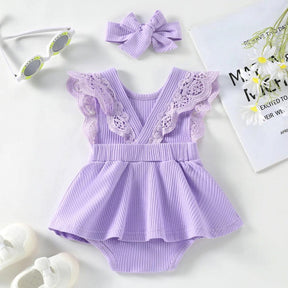 Vestidinho Sisi com Rendas Roxo