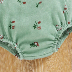 Conjuntinho Infantil  Hana Blusa e Jardineira Verde