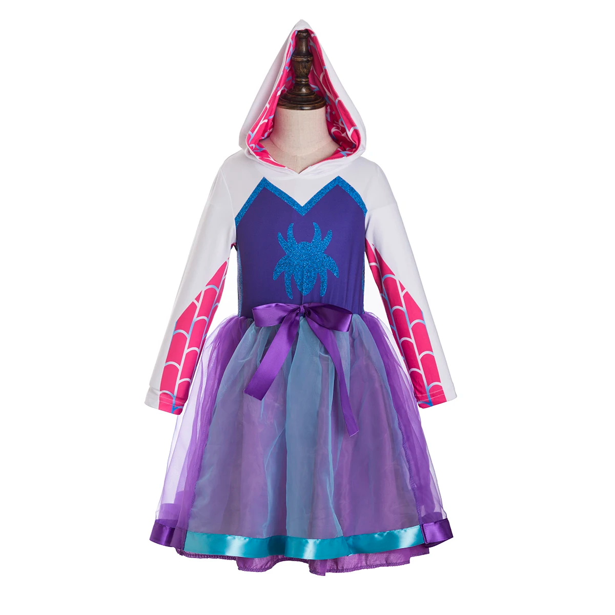 Fantasia Vestido Mulher Aranha Fantasma Infantil