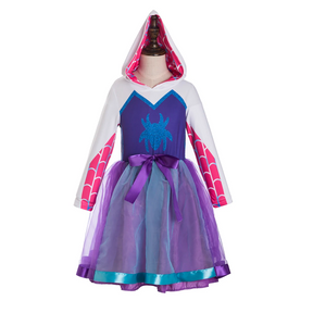 Fantasia Vestido Mulher Aranha Fantasma Infantil