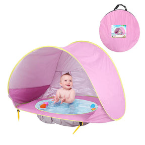 Barraca de Praia com Piscina Portátil para Bebê BabyBeach | Proteção UV 50 + UPF