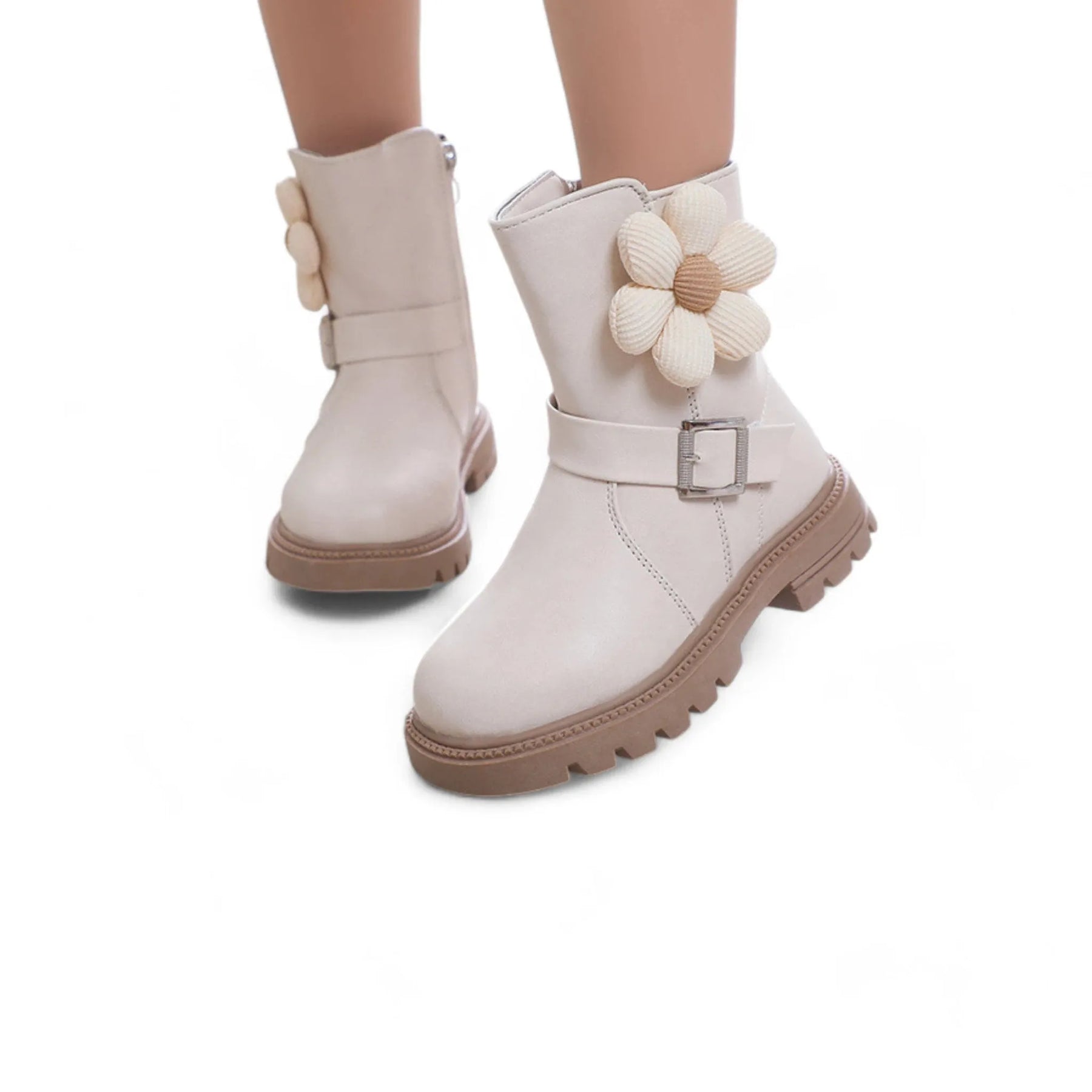 Bota Infantil de Couro Flower Baby