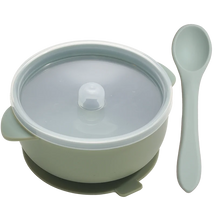 Bowl de Silicone Redondo com Tampa e Colher MimoBaby | Introdução Alimentar | Livre de BPA