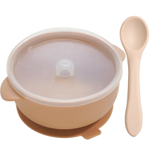 Bowl de Silicone Redondo com Tampa e Colher MimoBaby | Introdução Alimentar | Livre de BPA