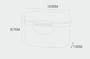 Caixa de Armazenamento de Alimentos Pequena NutriBox | Leite em Pó, Frutas e Bolachas