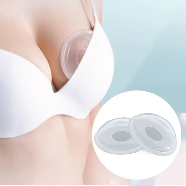 Conchas Protetoras e Coletoras de Leite Materno de Silicone Transparente BreastCare | Livre de BPA