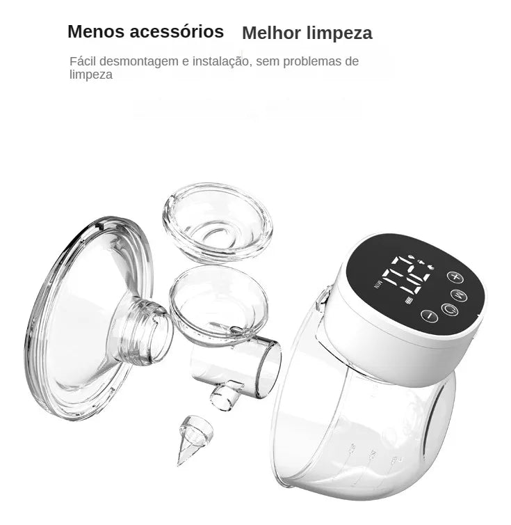 Bomba de Tirar Leite Materno Elétrica Vestível para Amamentação MommyHappy | Livre de BPA | Portátil