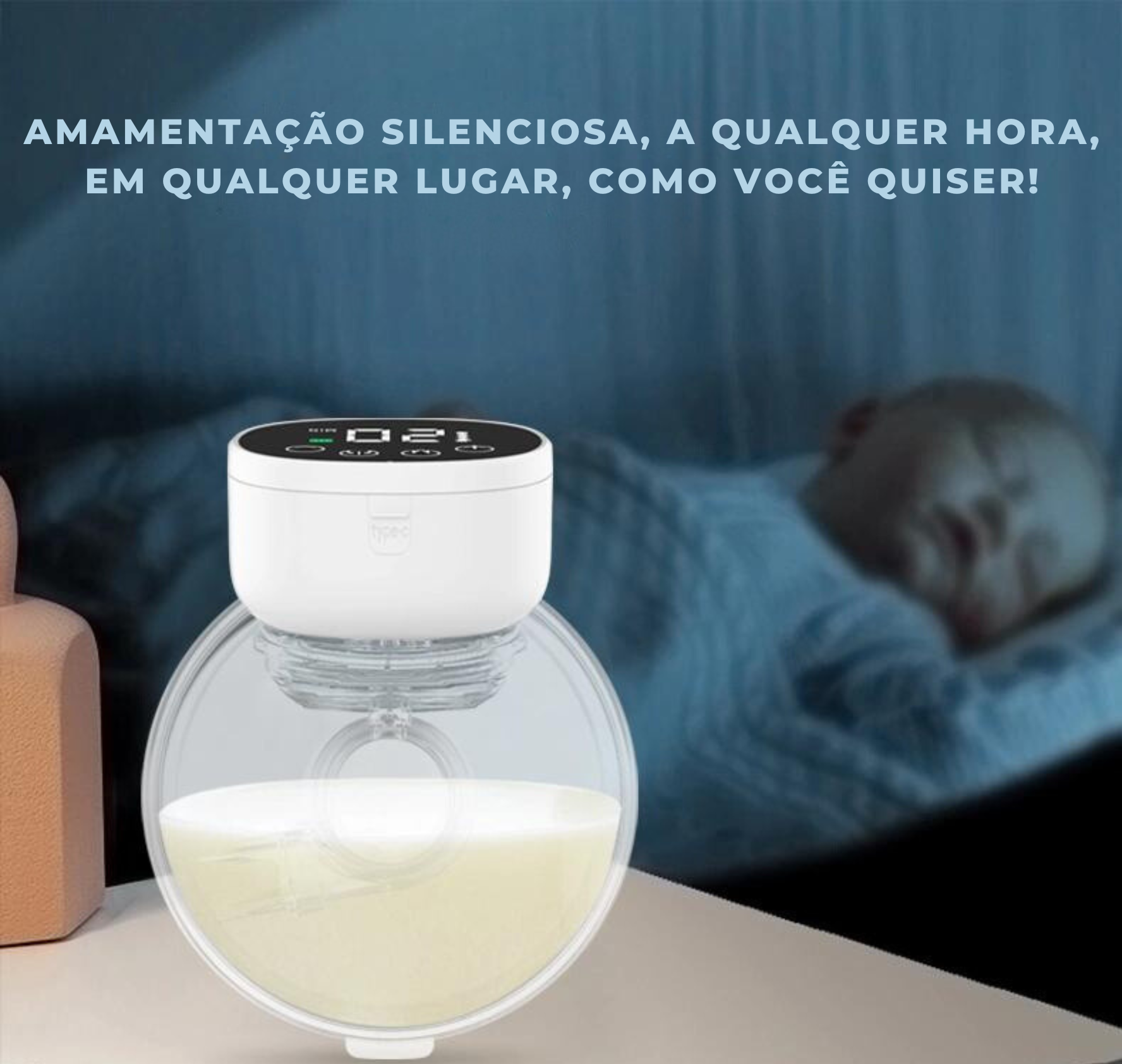 Bomba de Tirar Leite Materno Elétrica Vestível para Amamentação MommyHappy | Livre de BPA | Portátil