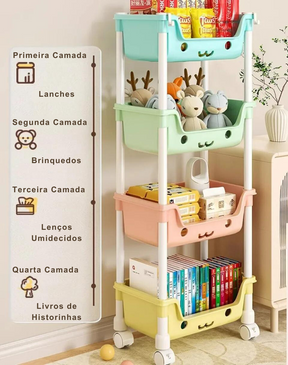 Estante Organizadora de Brinquedo Infantil Multiuso PratiKids - 1 a 4 Camadas