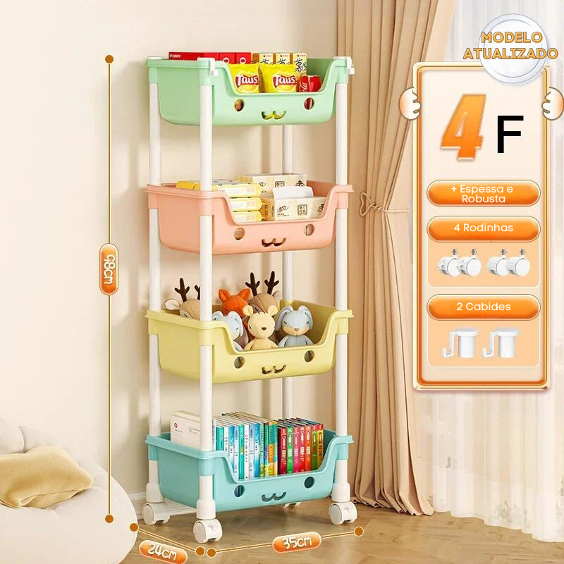 Estante Organizadora de Brinquedo Infantil Multiuso PratiKids - 1 a 4 Camadas