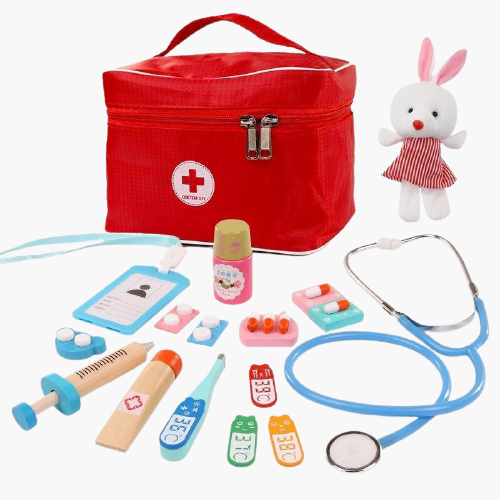 Kit Médico ou Dentista Infantil de Madeira