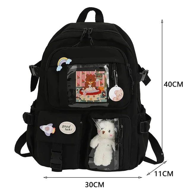 Mochila Escolar Infantil com Ursinho