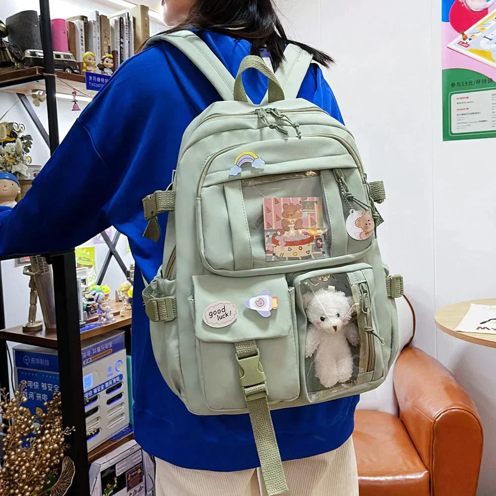 Mochila Escolar Infantil com Ursinho