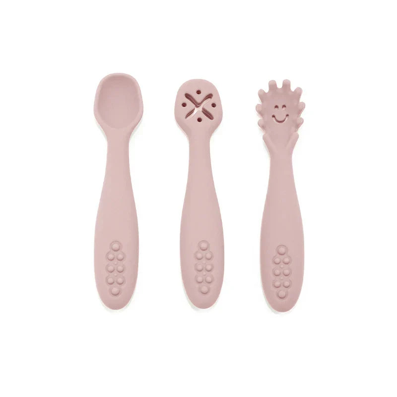 Kit 3 Colheres de Silicone Infantil para Introdução Alimentar NutriEver | Livre de BPA