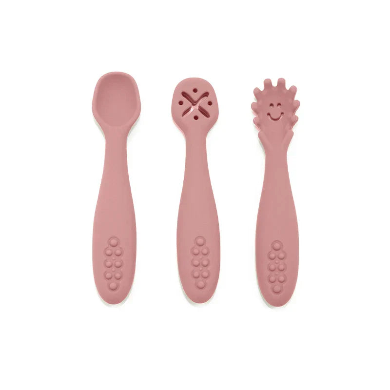 Kit 3 Colheres de Silicone Infantil para Introdução Alimentar NutriEver | Livre de BPA