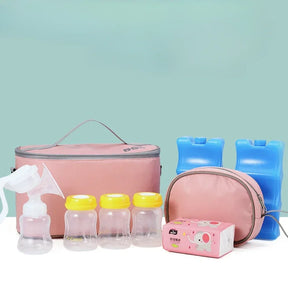 Kit Lancheira e Bolsa Térmica para Armazenamento de Bomba e Leite Materno VitalBag