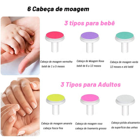 Lixador de Unhas Elétrico para Bebês e Crianças CareBaby + Brinde Especial Para os Pais