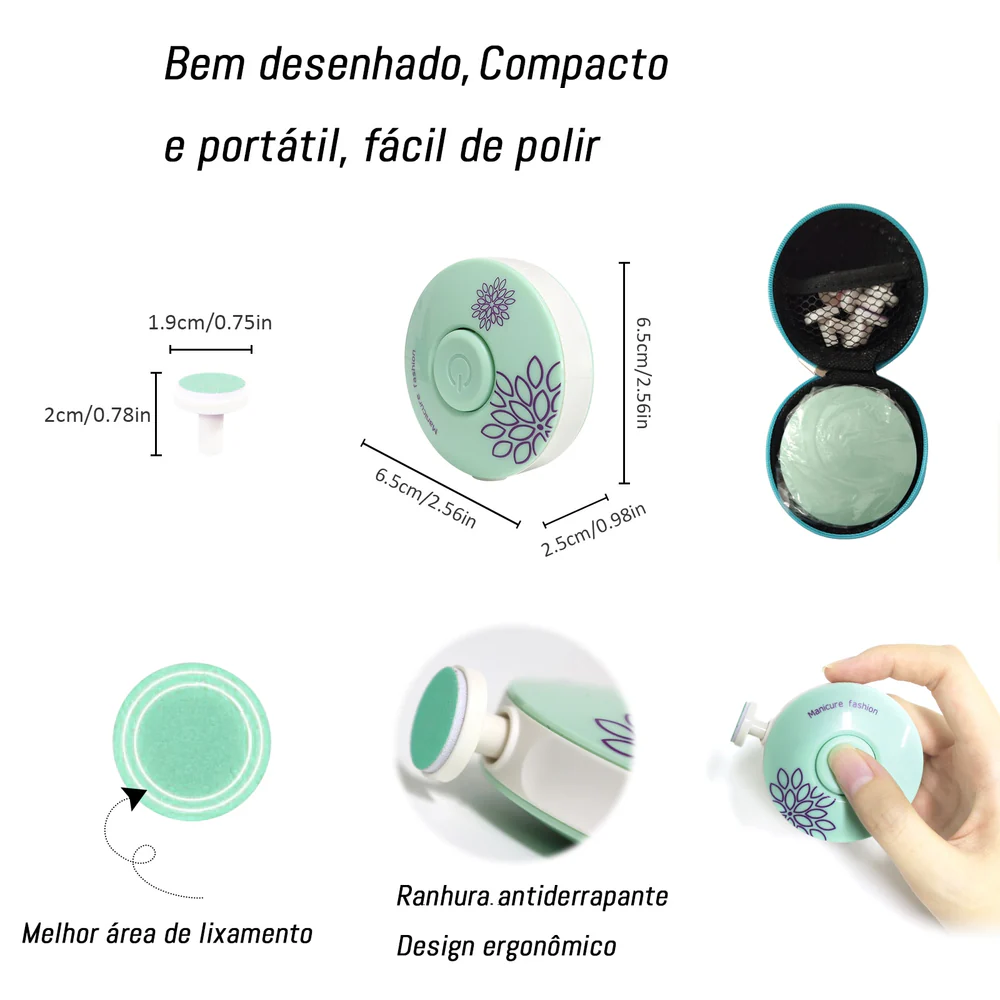 Lixador de Unhas Elétrico para Bebês e Crianças CareBaby + Brinde Especial Para os Pais