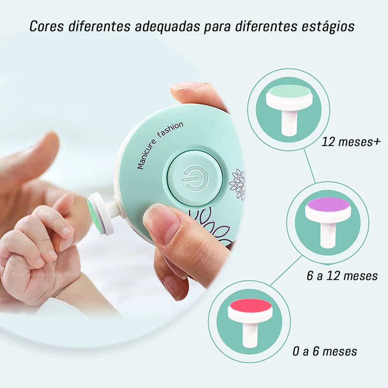 Lixador de Unhas Elétrico para Bebês e Crianças CareBaby + Brinde Especial Para os Pais