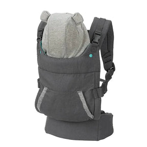 Mochila Canguru Para Carregar Bebê com Capuz de Ursinho de Pelúcia - Cuddlebag