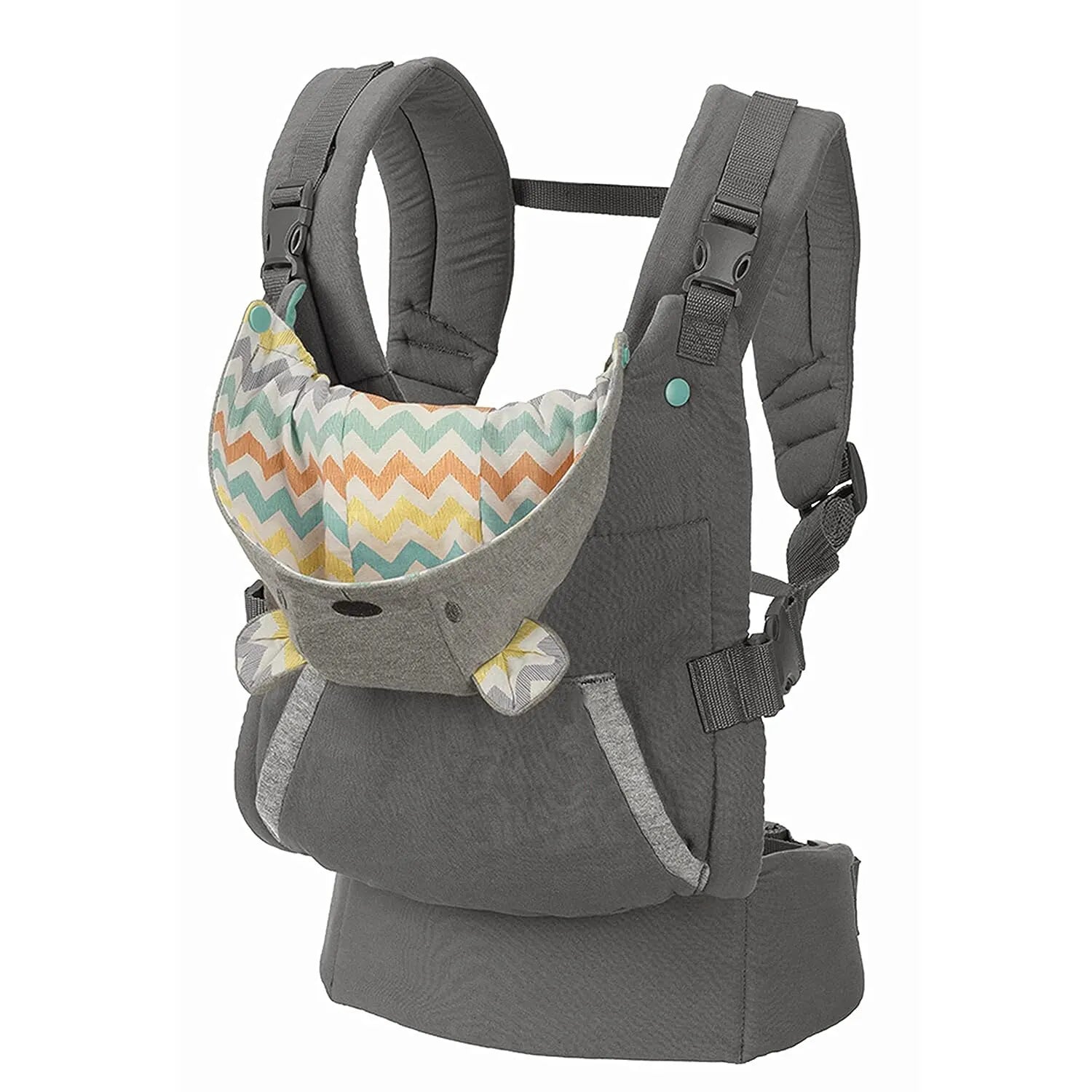 Mochila Canguru Para Carregar Bebê com Capuz de Ursinho de Pelúcia - Cuddlebag