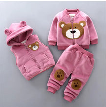 Conjunto de Frio Infantil Italia - Cinza com Marrom Escuro