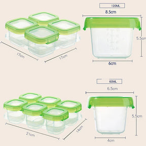 Potes Erméticos para Guardar Alimentos e Frutas | 60 e 120ML | Livre de BPA