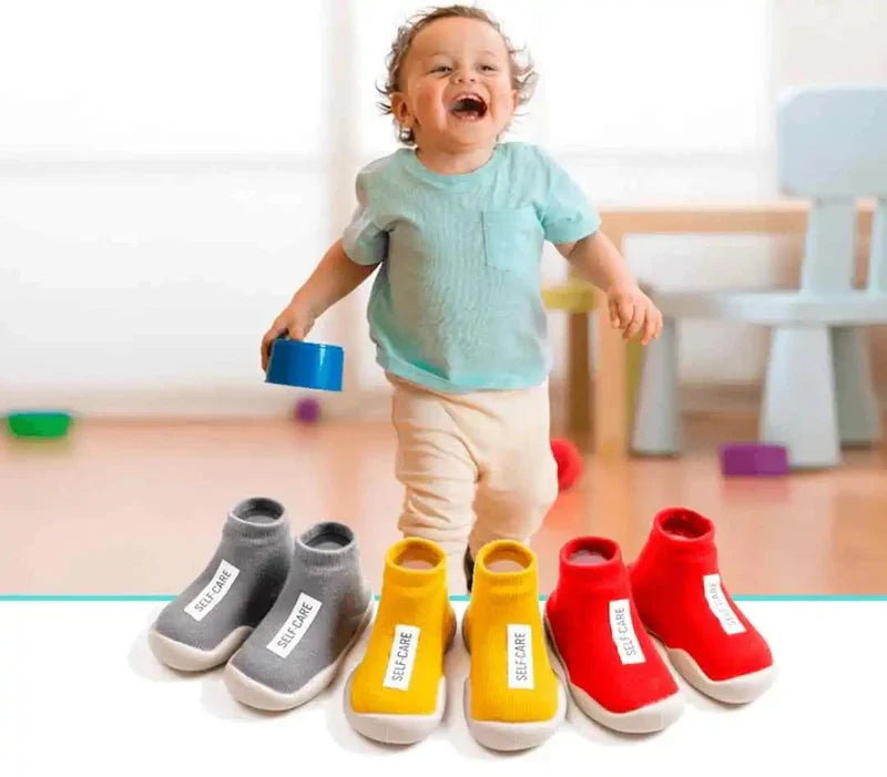 Tênis Meia Infantil Com Sola Emborrachada Antiderrapante BabySock