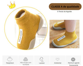 Tênis Meia Infantil Com Sola Emborrachada Antiderrapante BabySock