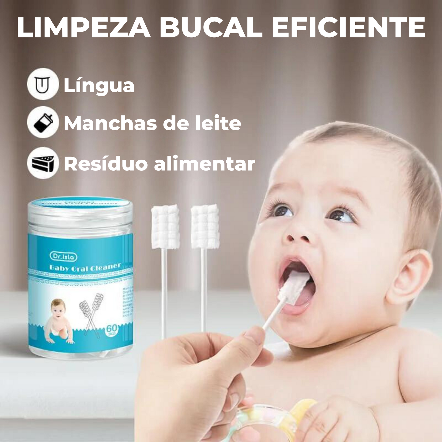 Bastão de Limpeza Oral para Bebês BabyCareOral