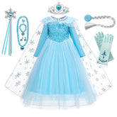 Fantasia Infantil Elsa Rainha da Neve Frozen + Acessórios