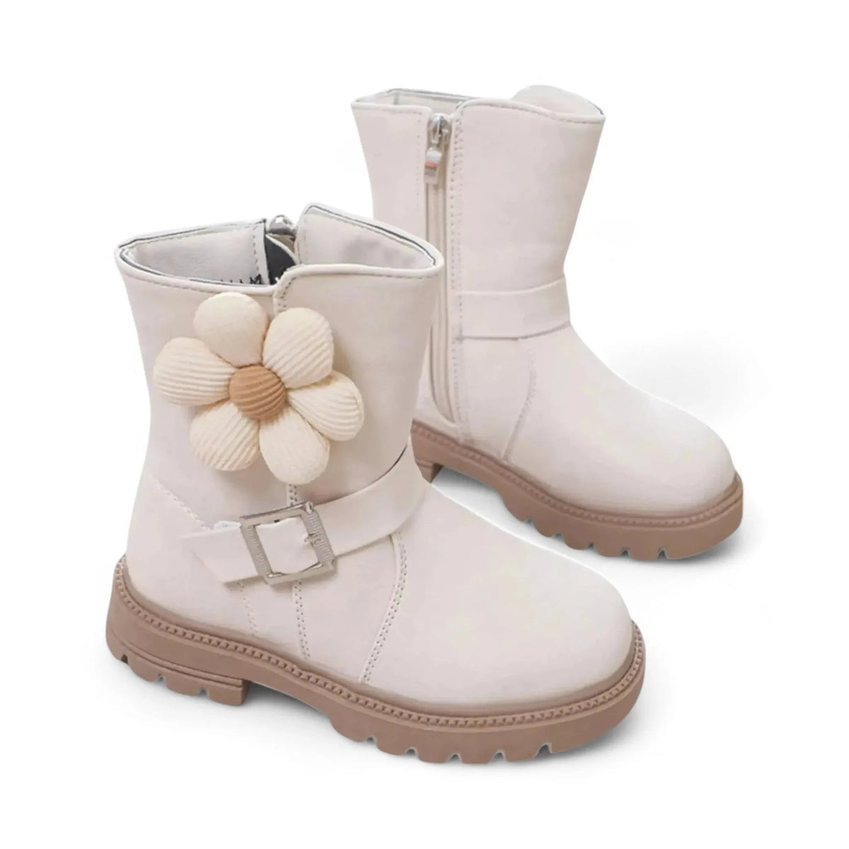 Bota Infantil de Couro Flower Baby