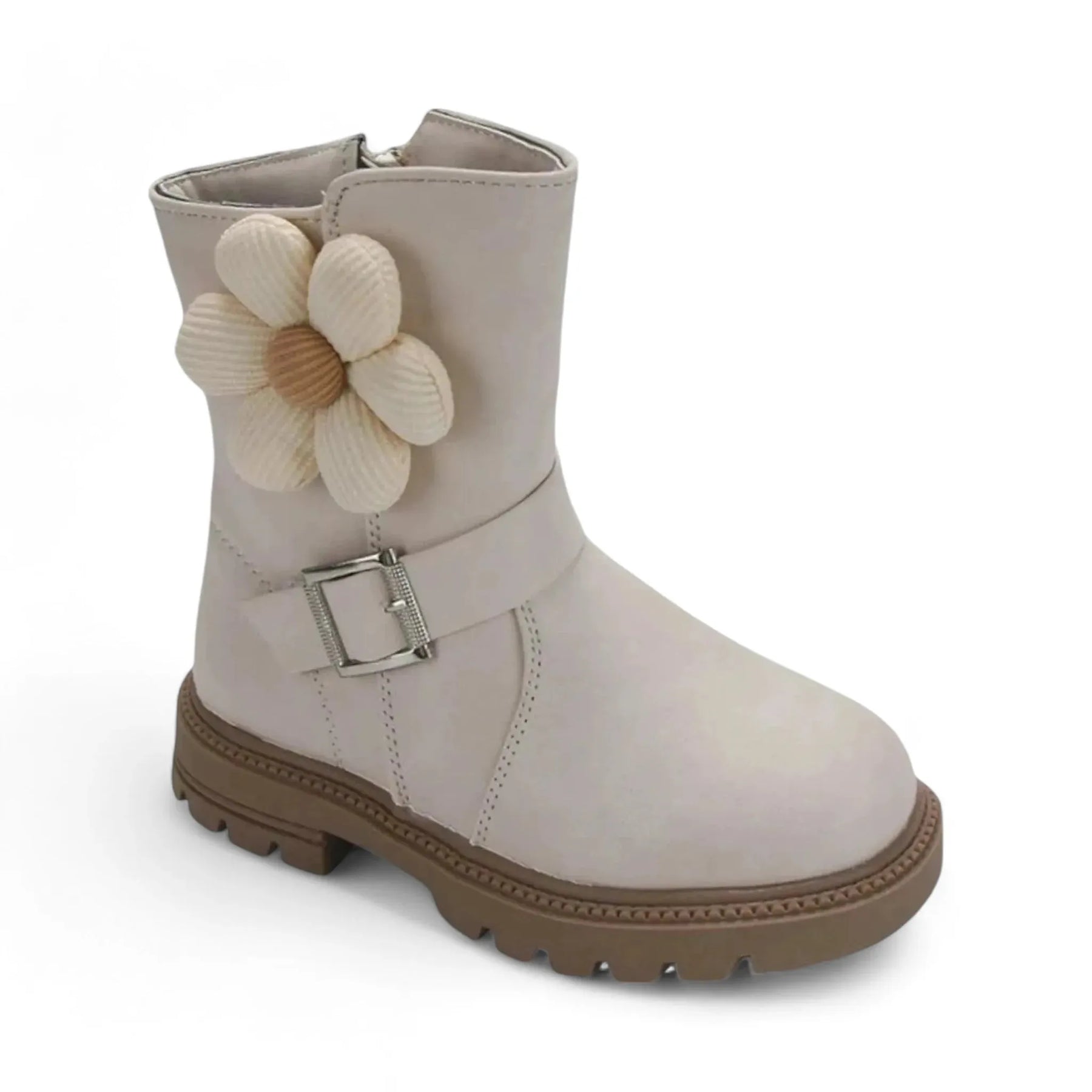 Bota Infantil de Couro Flower Baby