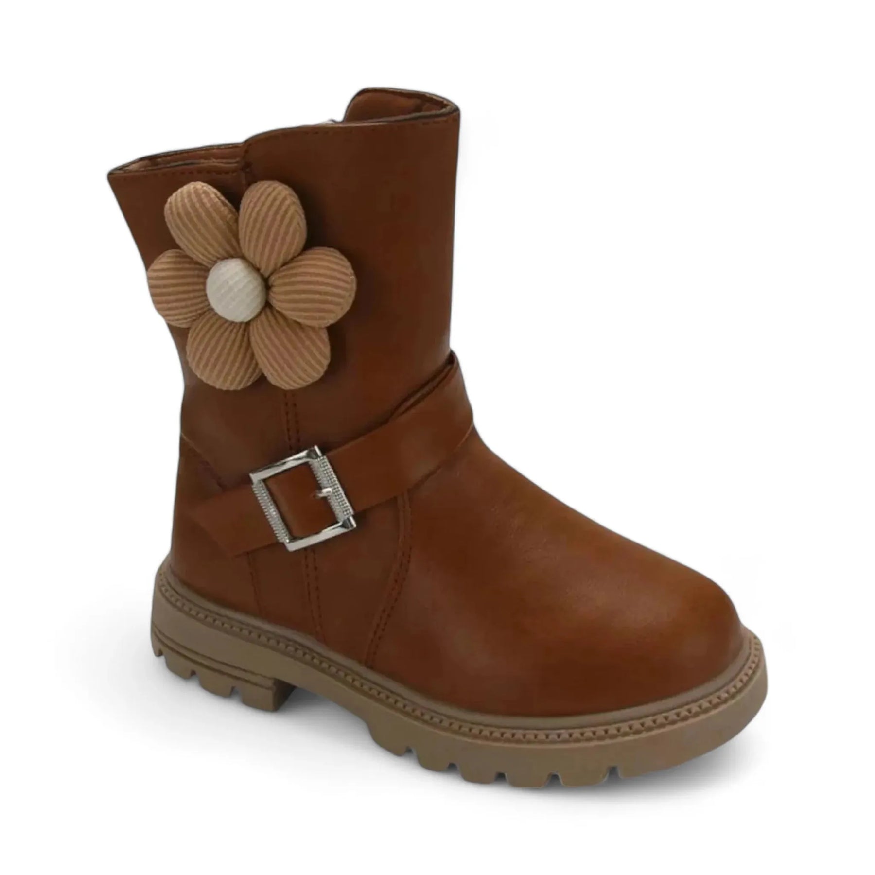 Bota Infantil de Couro Flower Baby