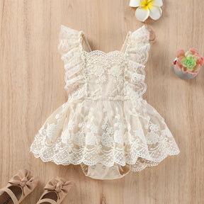 Vestido Infantil Renda e Tule