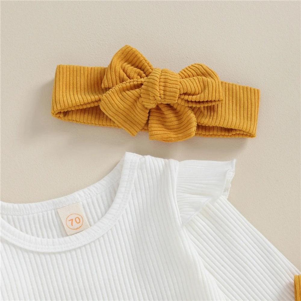 Conjuntinho Infantil Lili Body e Vestido Amarelo