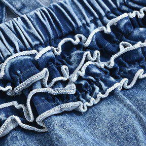 Romperzinho Infantil Jeans Arco-Íris